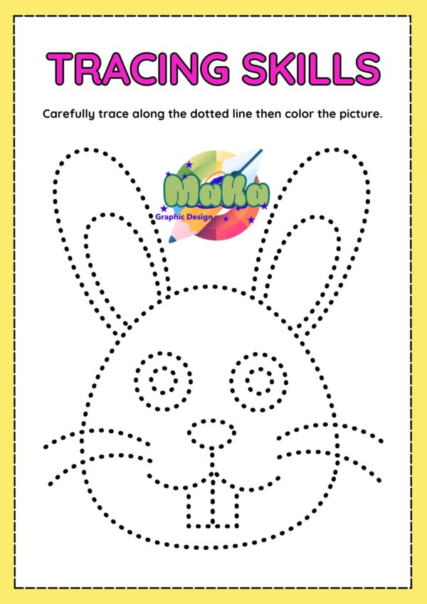 Tracing Skills – Trace the Dotted Line & Color