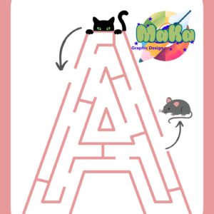 Colorful Alphabet Maze Worksheet