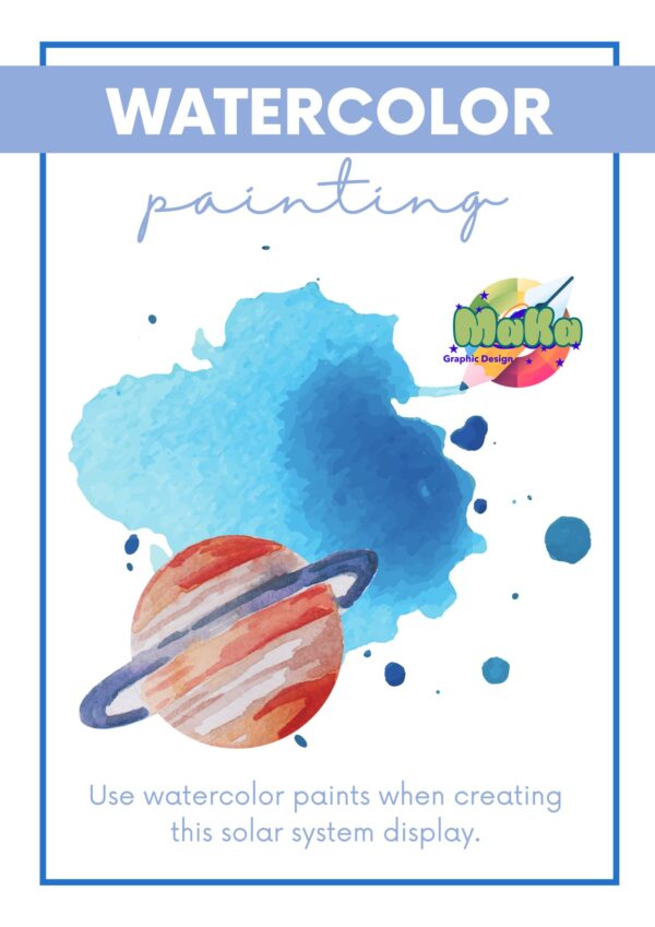 Simple Solar System Display Coloring Pages Worksheet