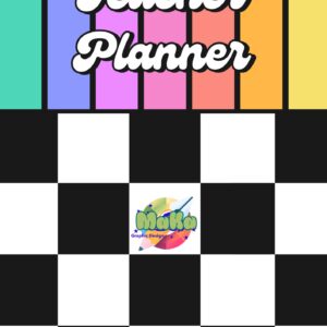 Undated Colored Squares Teacher's Planner Book